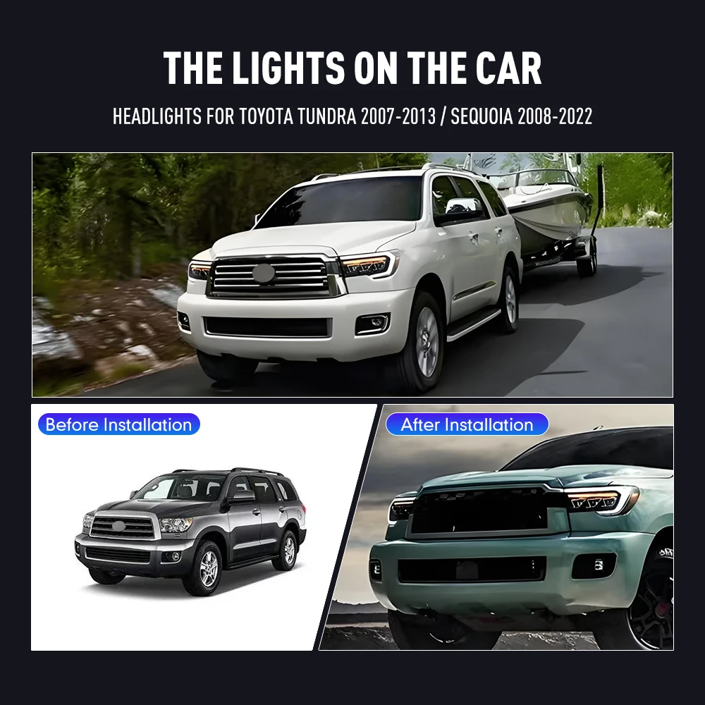 Running Headlamp - Stylizacja samochodu: Reflektory do Toyota Sequoia