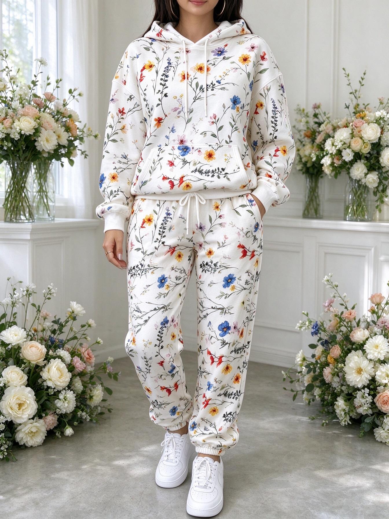 Damski dres z kapturem w kwiat – Joggers Pants recenzja i cena