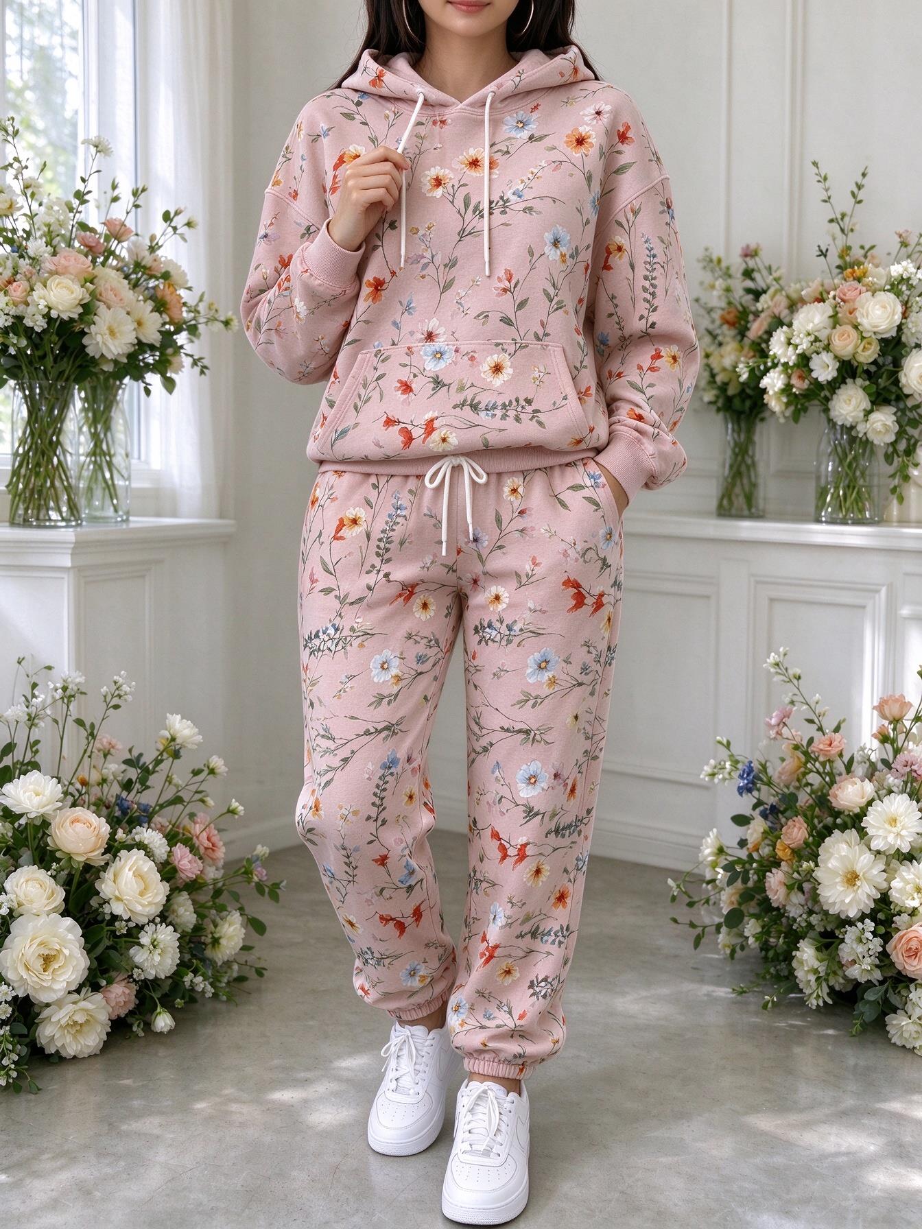 Damski dres z kapturem w kwiat – Joggers Pants recenzja i cena